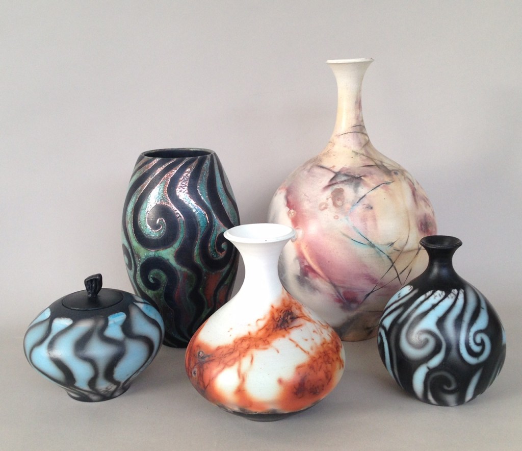 An assortment of ceramics by Lesley Jensen