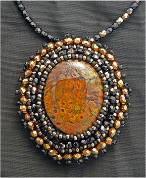 cabachon by Kay Nitta: Jasper and Beads