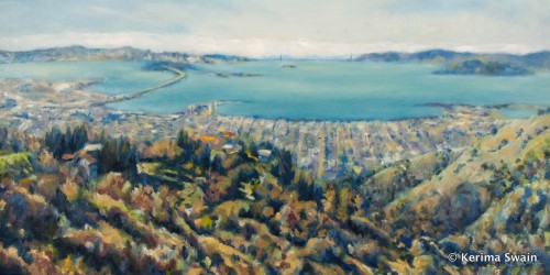 Painting by Kerima Swain; San Francisco View from Berkeley