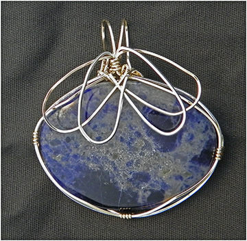 Cabachon by Kay Nitta: Azurite in Granite