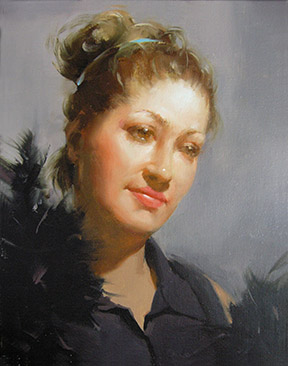 Oil painting-Shannon by Carol Tarzier